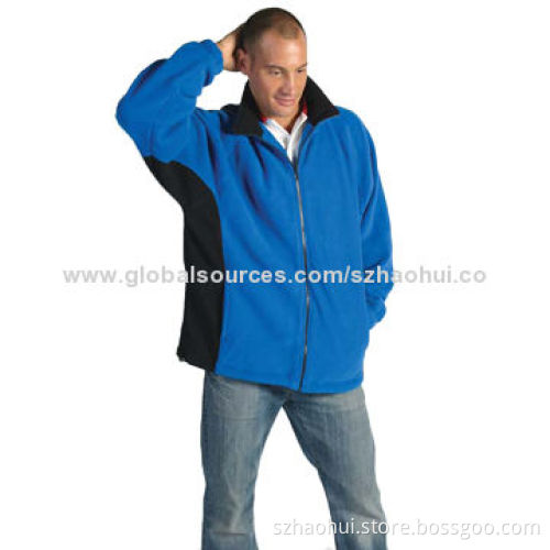 2014 Men's Latest Style Polar Fleece Jacket with Zipper and Panel, Customize Order is Welcome